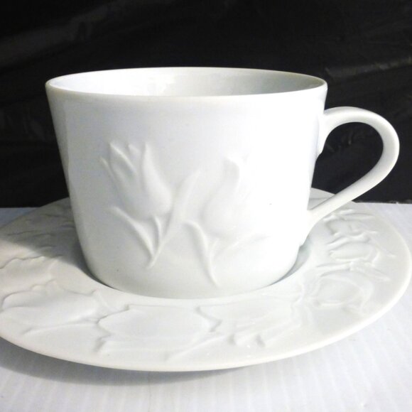 6x 1979 Block Spal TEACUP & SAUCER Set of 6 PRIMAVERA Tulip Flower Herbal Tea Ba - Picture 11 of 14